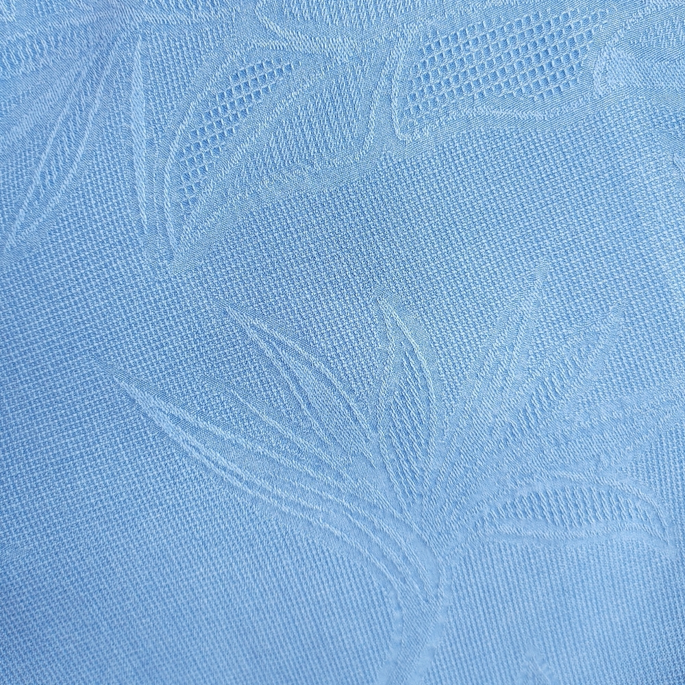 TOMMY BAHAMA ORIGINAL FIT JACQUARD PALM LEAF PRINT CAMP SHIRT, BRIGHT COBALT XL - Picture 4 of 13